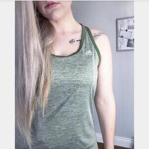𝅺nwot GREEN ADIDAS WORKOUT TANK